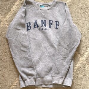 Gray BANFF Canada Sweatshirt Crewneck
